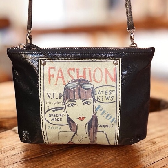 Brighton Handbags - Brighton Tom Clancy Fashionista Patent Leather Crossbody or Shoulder Bag EUC